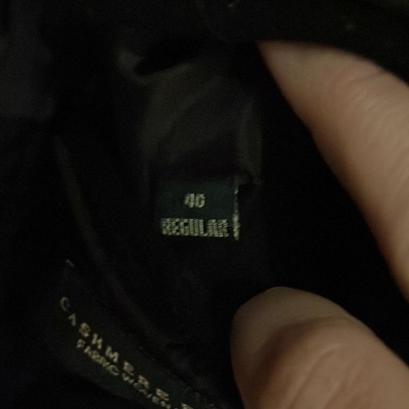 Ralph Lauren Cashmere Blend Black Wool Coat Jacket Size 40R Regular 40 - Picture 6 of 7